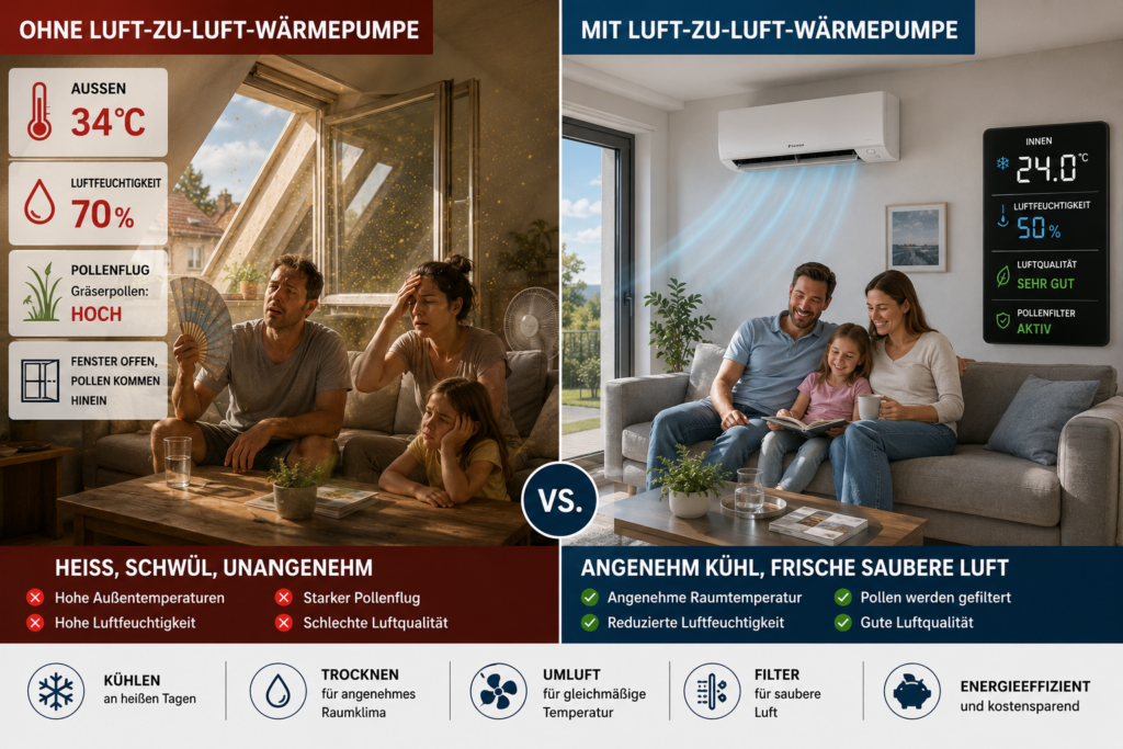 Wärmepumpe im Vergleich Luft-Luft-Wärmepumpe