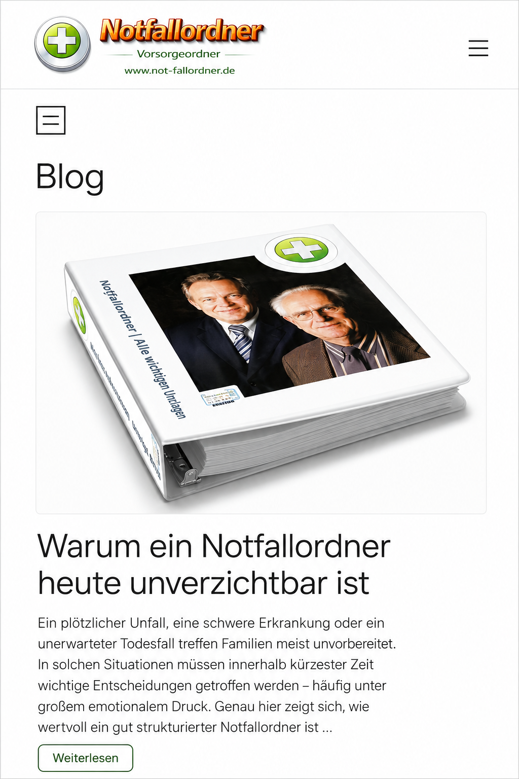 Notfallordner - www.Not-Fallordner.de
