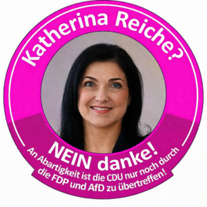 Forderung Rücktritt oder Entfernung aus dem Amt von Katherina Reiche